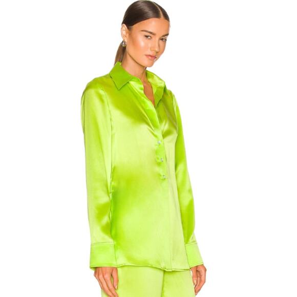 Alexander Wang Slim Shirt in Glowstick NWT Size XS - Picture 2 of 5